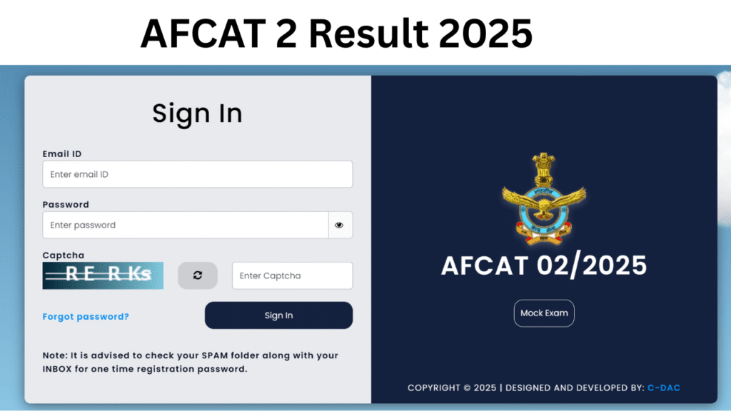 AFCAT 2 Result