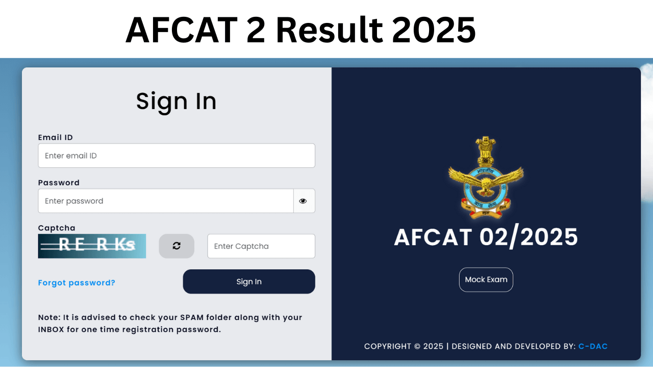 AFCAT 2 Result