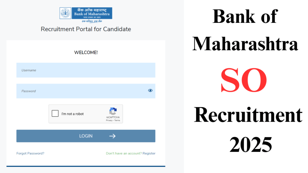 Bank of Maharashtra SO Recruitment 2025