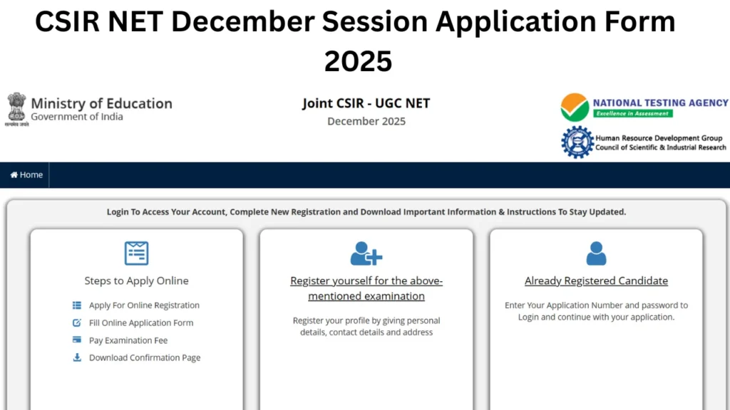 CSIR NET Application Form 