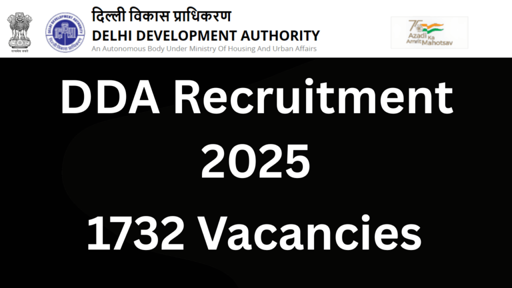 DDA Recruitment 2025