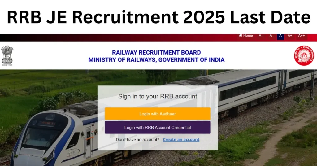 RRB JE Recruitment 2025