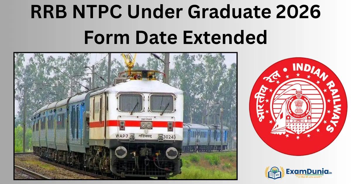 RRB NTPC Undergraduate 2026 form Date Extended