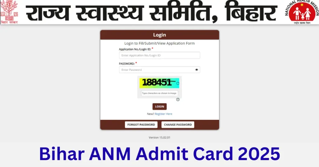 Bihar ANM Admit Card 2025