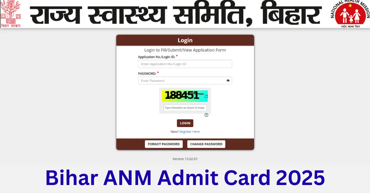 Bihar ANM Admit Card 2025