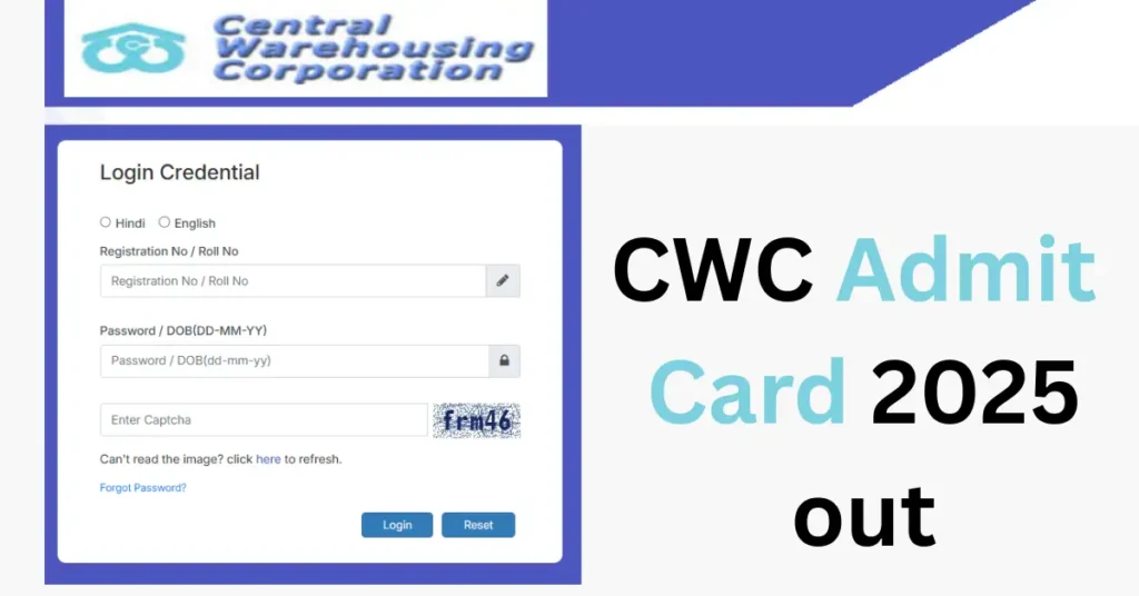 CWC Admit Card 2025