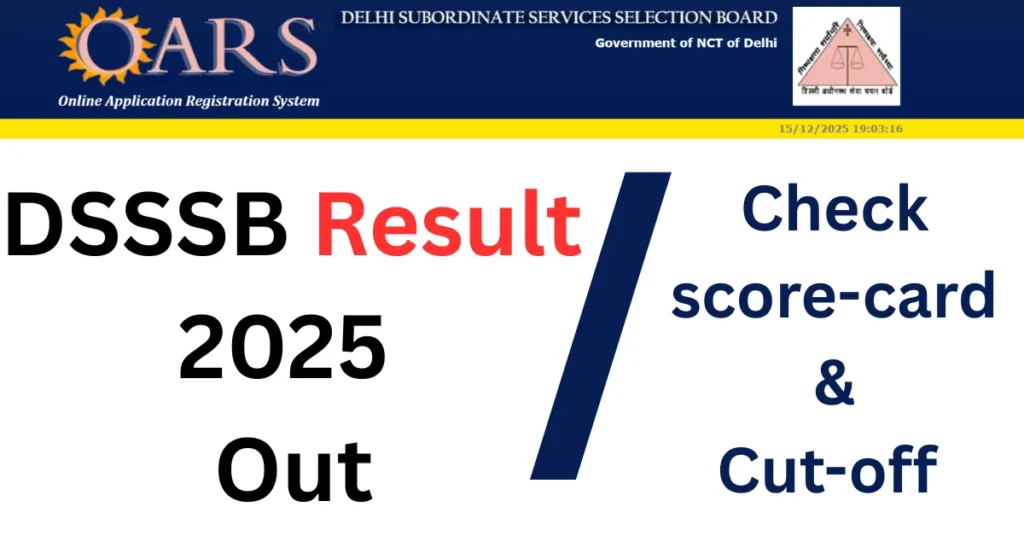 DSSSB Result 2025