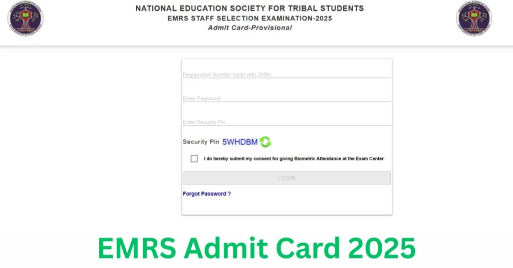 EMRS Admit Card 2025