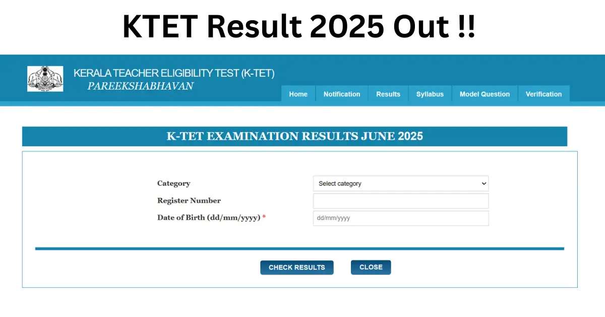 KTET Result 2025