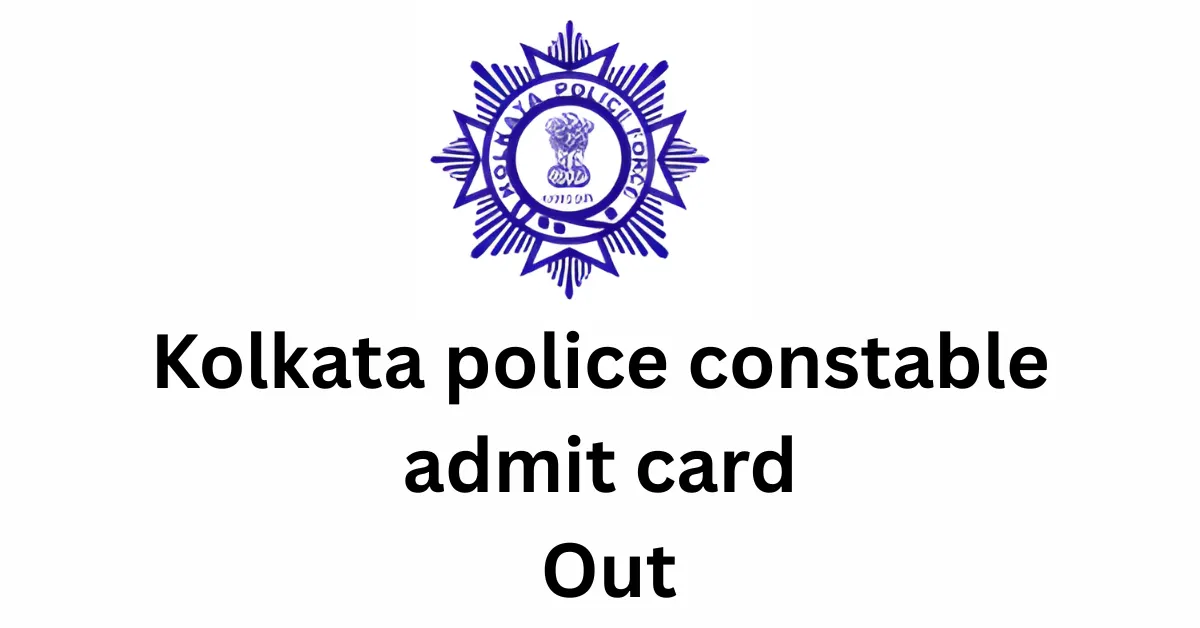 Kolkata police constable admit card
