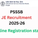 PSSSB JE Recruitment 2025-26