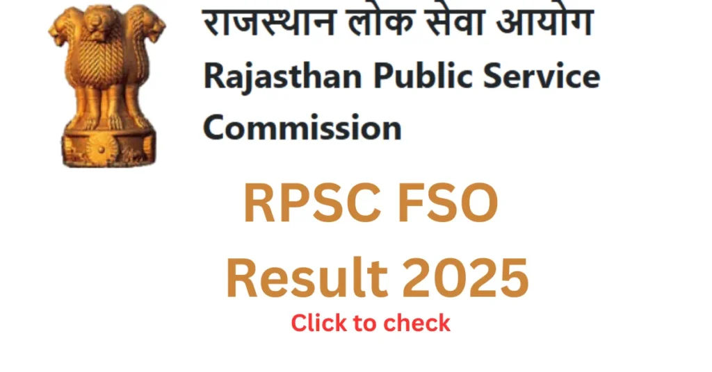 RPSC FSO Result