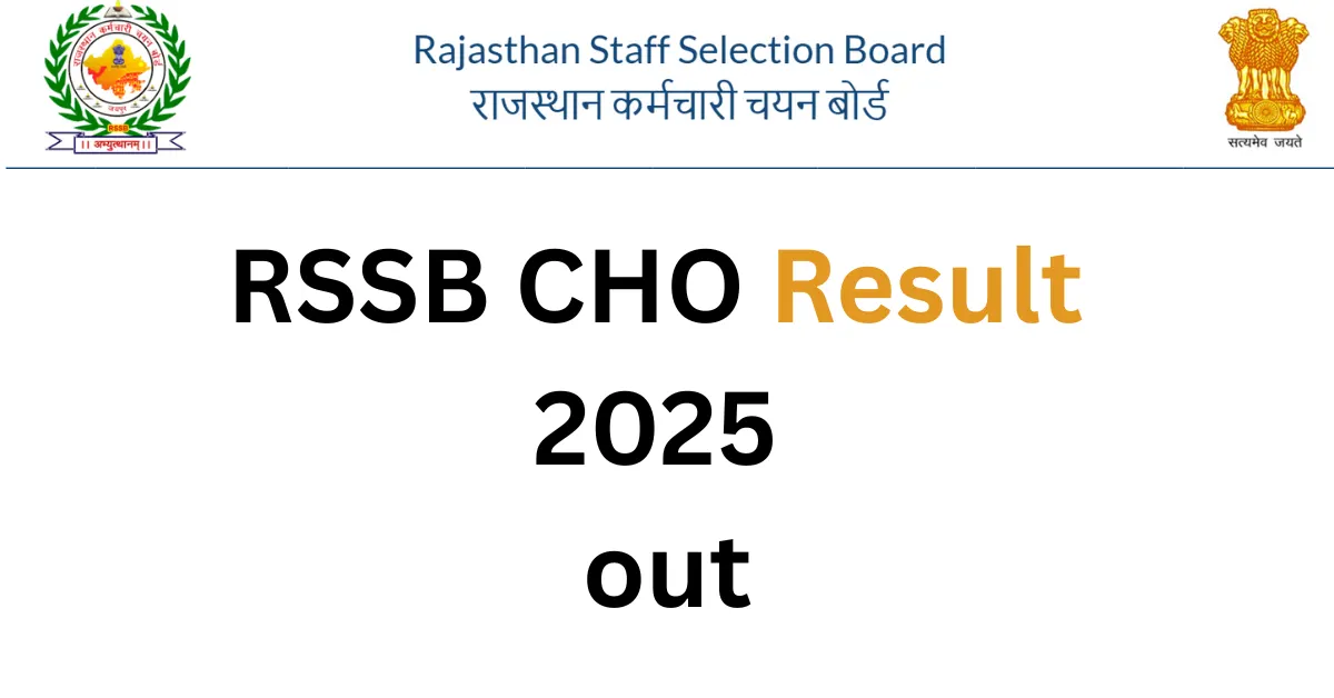 RSSB CHO Result 2025 out