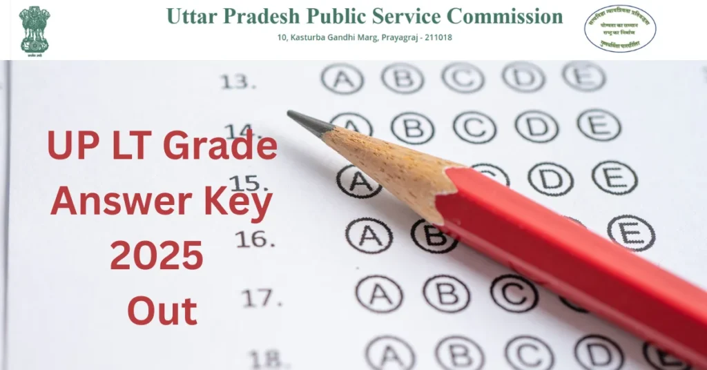 UP LT Grade Answer Key 2025 Out