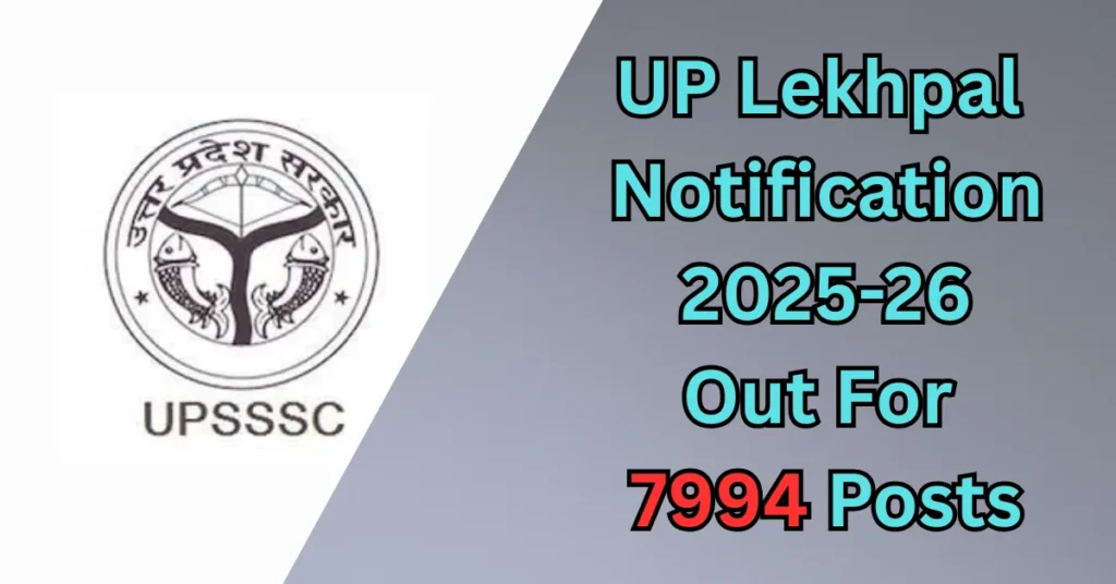 UP Lekhpal Notification 2025-26 