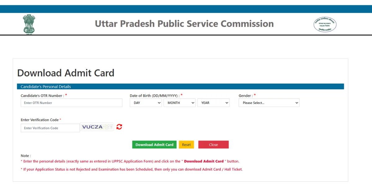 UPPSC LT Grade Admit Card 2025