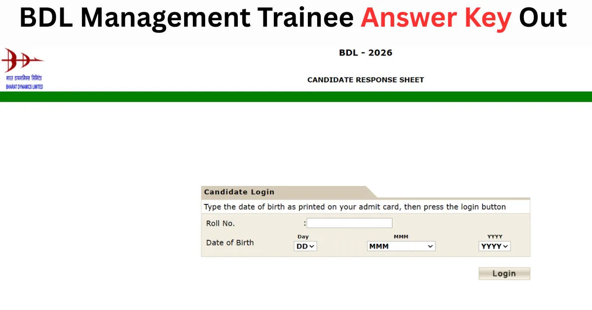 BDL Management Trainee Answer Key Out