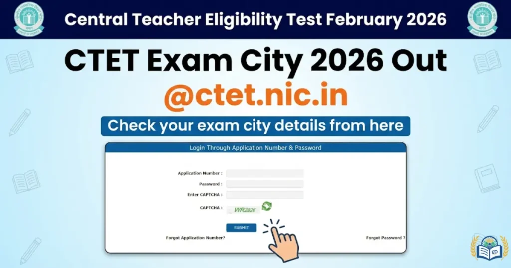 CTET Exam City 2026