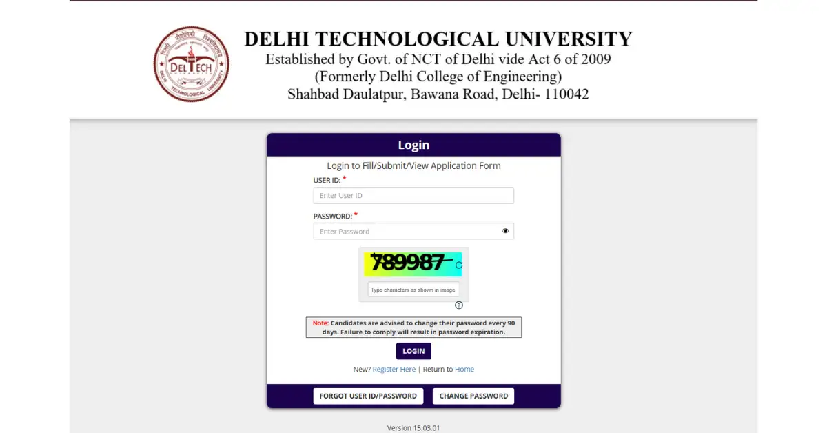 DTU Delhi Non Teaching Admit Card
