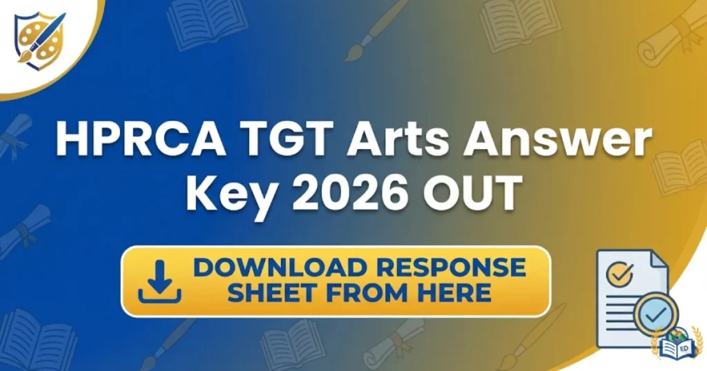 HPRCA TGT Arts Answer Key 2026 out, download Response sheet from here