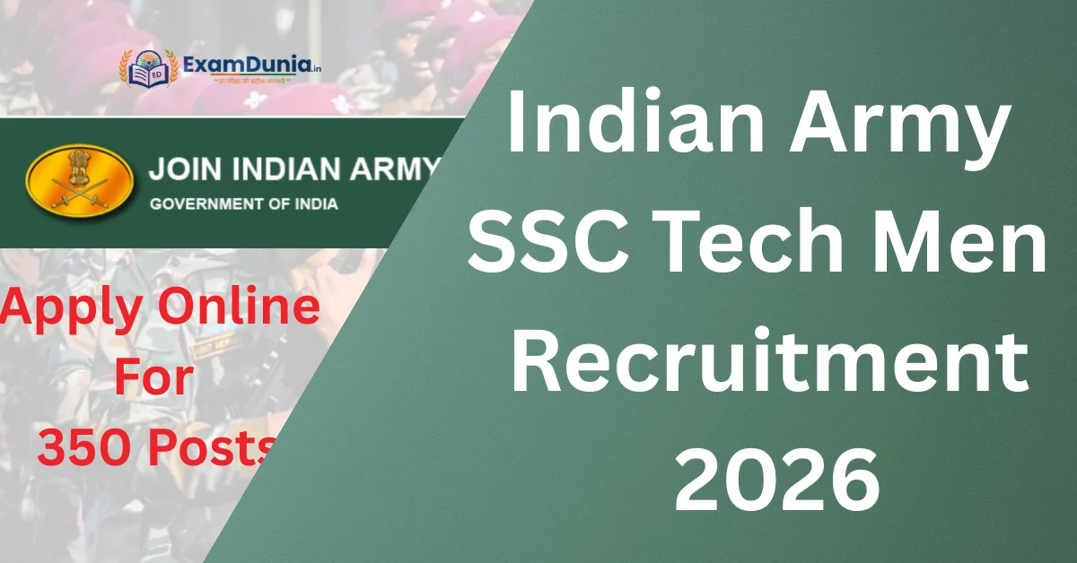 Indian Army SSC Tech Men Recruitment 2026