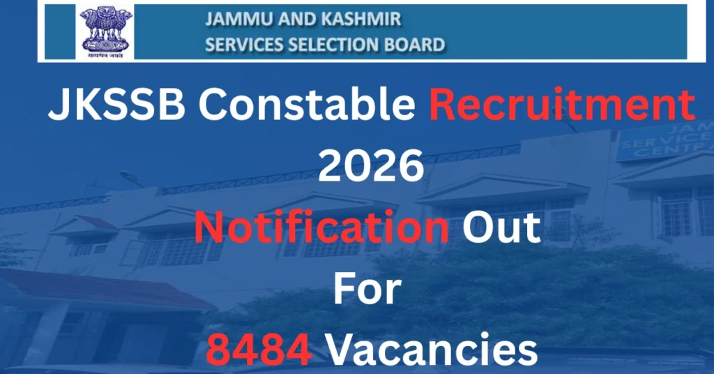 JKSSB Constable Recruitment 2026