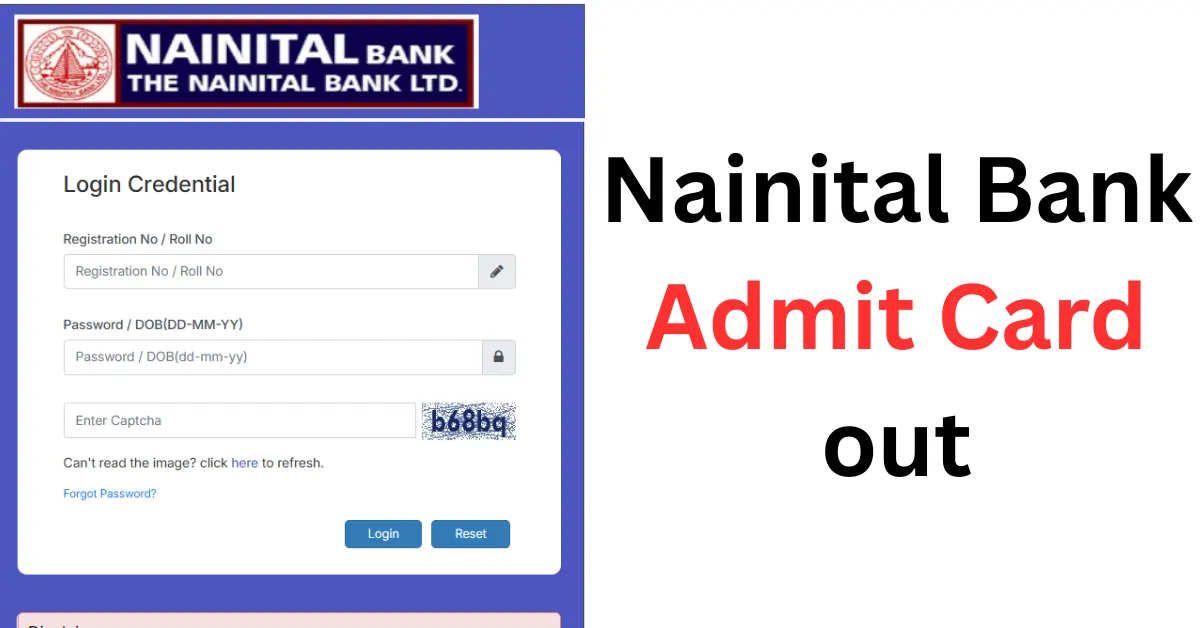 Nainital Bank Admit Card