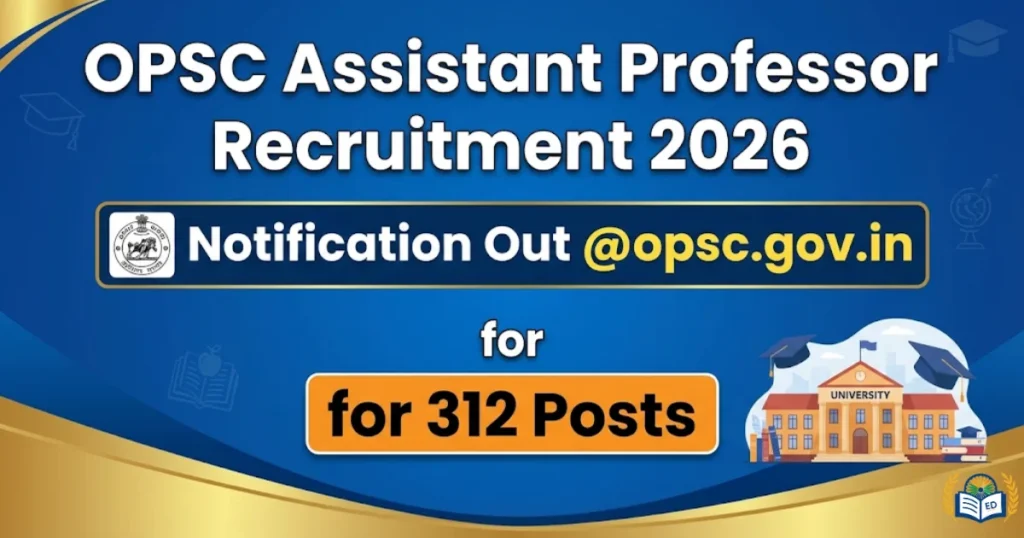 OPSC Assistant Professor Recruitment 2026