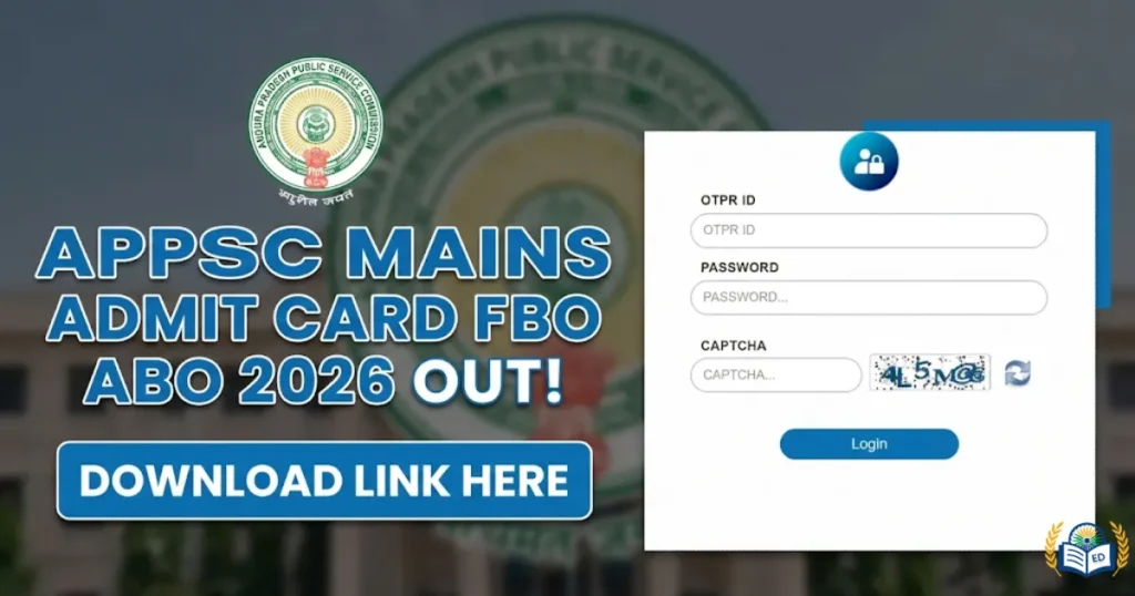 APPSC Mains Admit card For FBO ABO 2026
