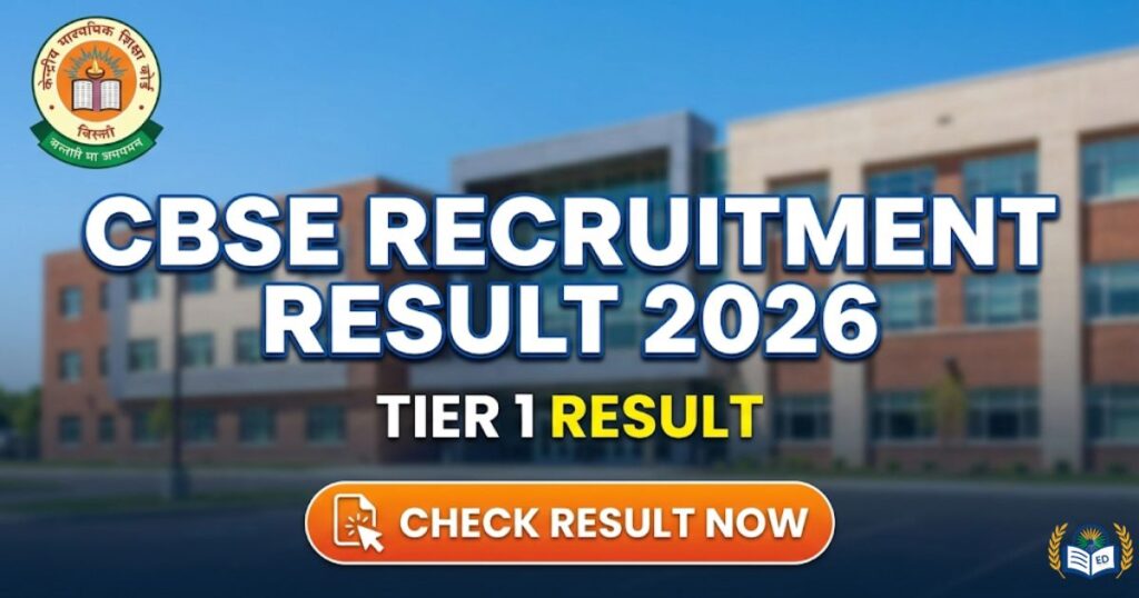 CBSE Recruitment Result 2026