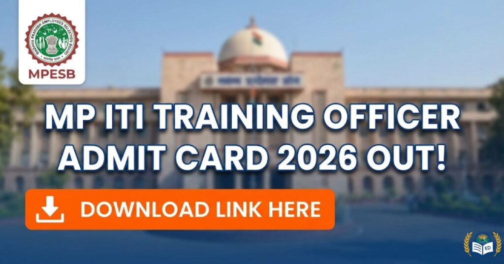 MP ITI Training Officer Admit Card 2026
