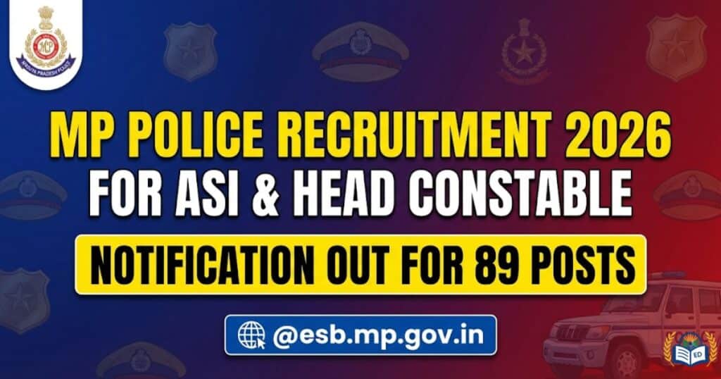 MP police recruitment 2026 For ASI & Head Constable