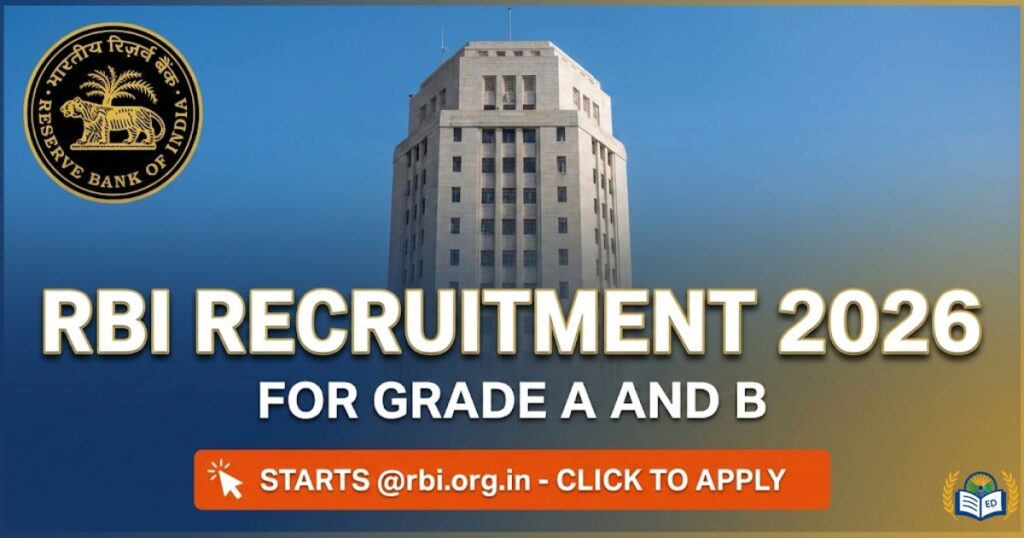 RBI Recruitment 2026 For Grade A and B posts
