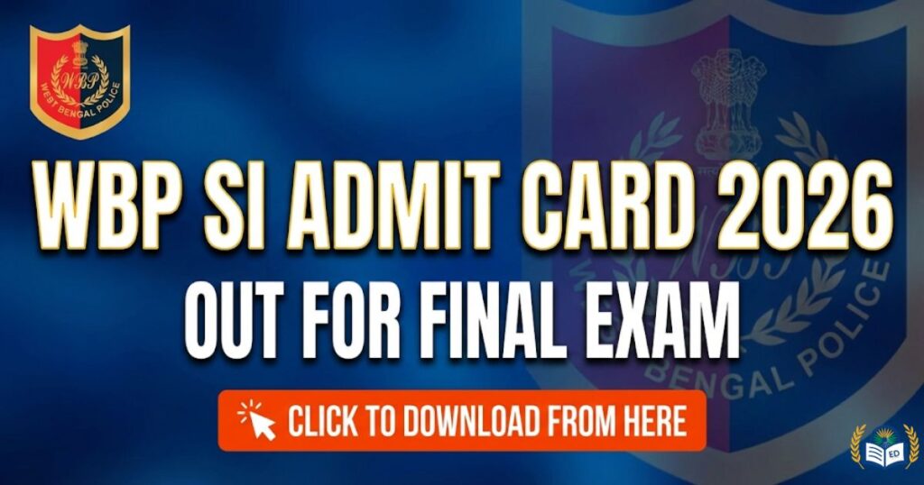WBP SI Admit Card 2026