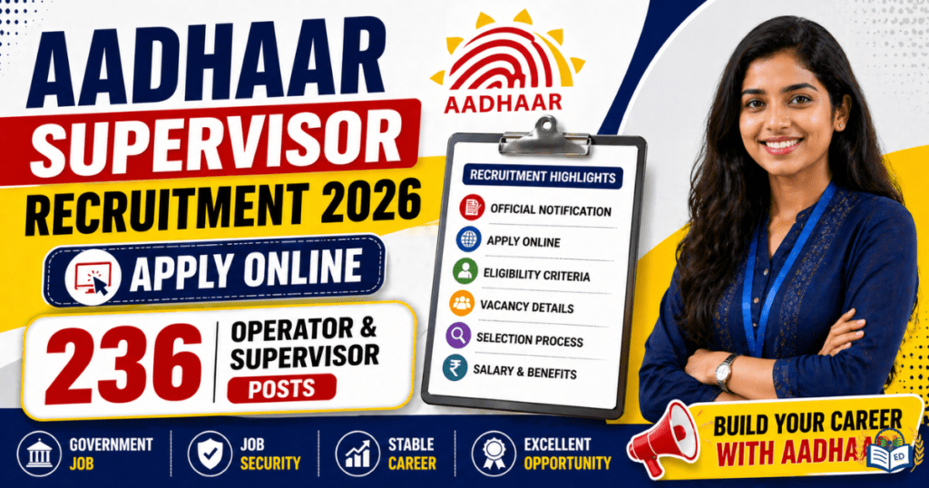 Aadhaar Supervisor Recruitment 2026